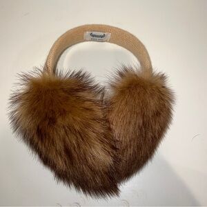 Portolano Ear Muffs Real Fur, Tan